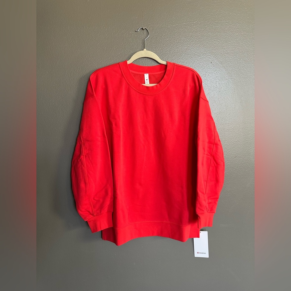 NWT Lululemon Perfectly Oversized Crewneck Sweatshirt Carnation Red